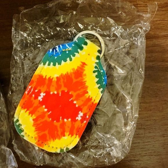 Tie-Dye Hand Sanitizer Keyring Holder - Picture 2 of 2
